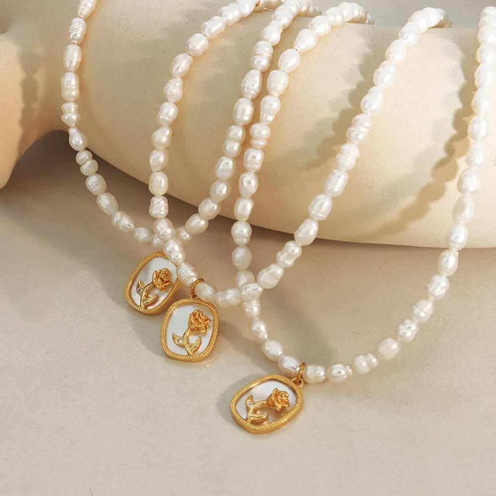 18K Gold-Plated Freshwater Pearl Necklace, image 2