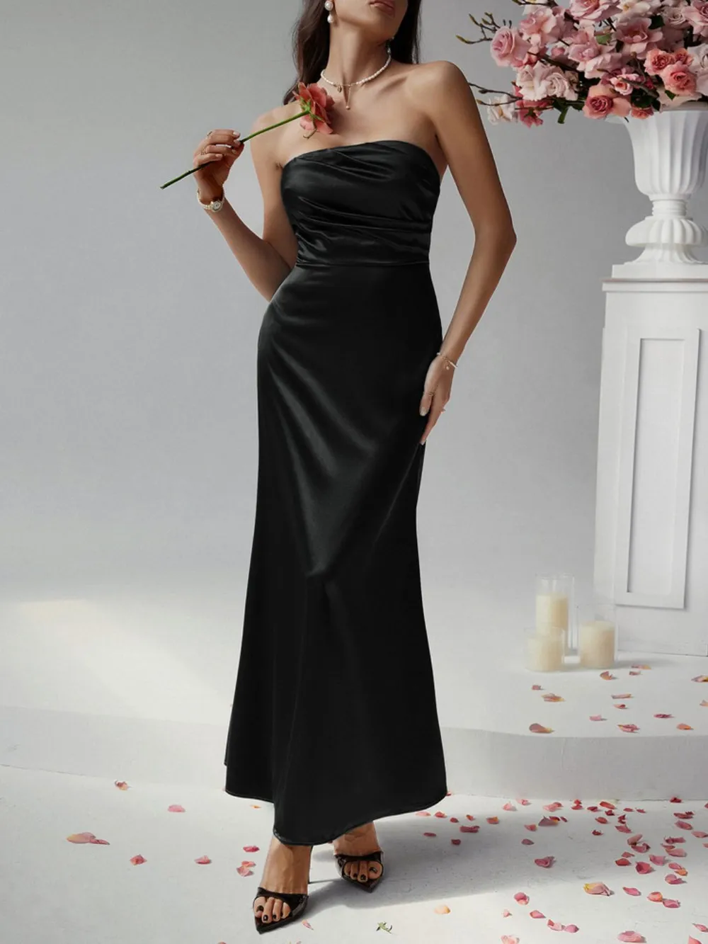 Ruched Tube Maxi Dress, image 18