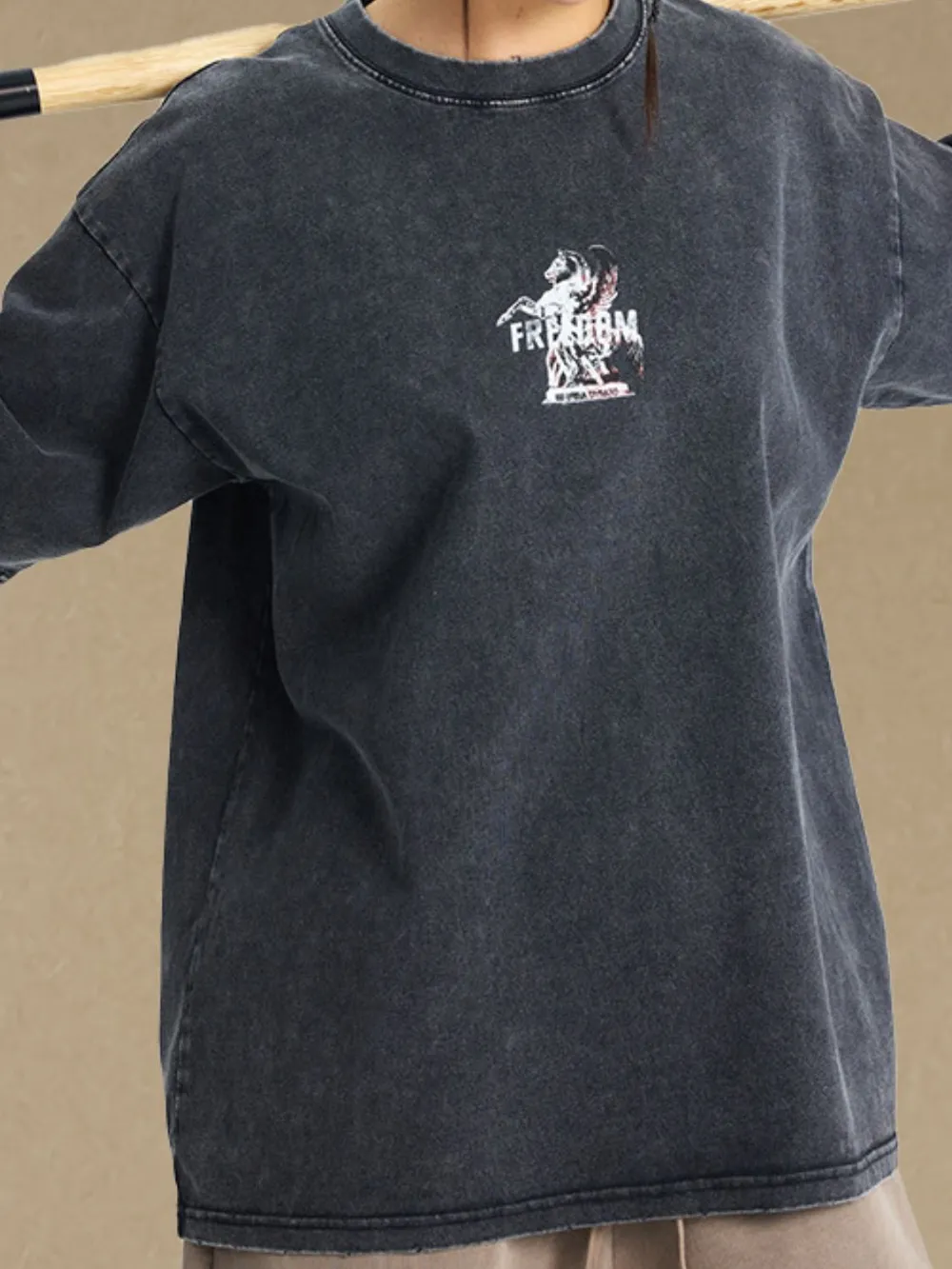 Men's Graphic Round Neck Half Sleeve T-Shirt, image 2