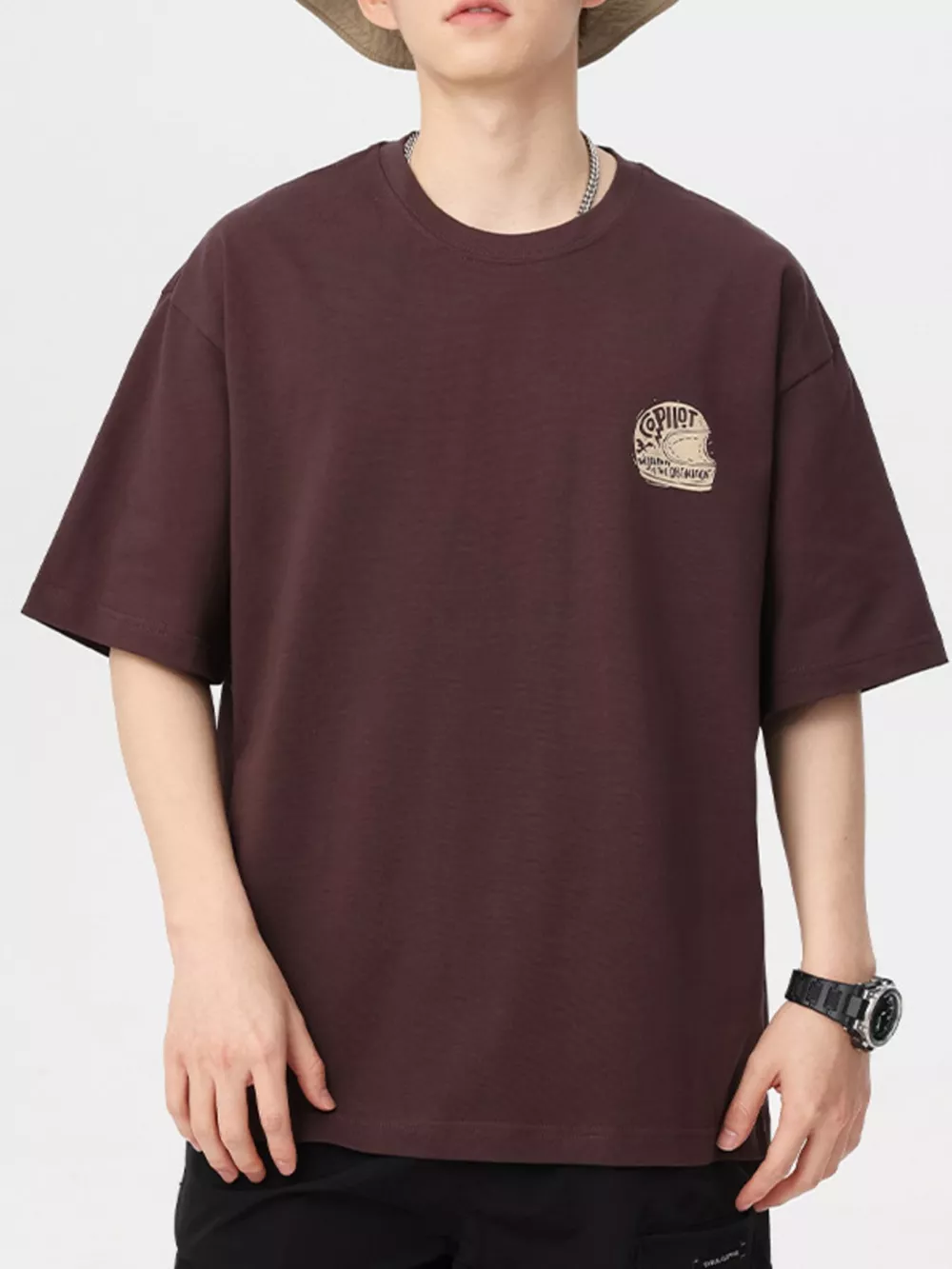 Men's Plus Size Graphic Round Neck Short Sleeve T-Shirt, image 3