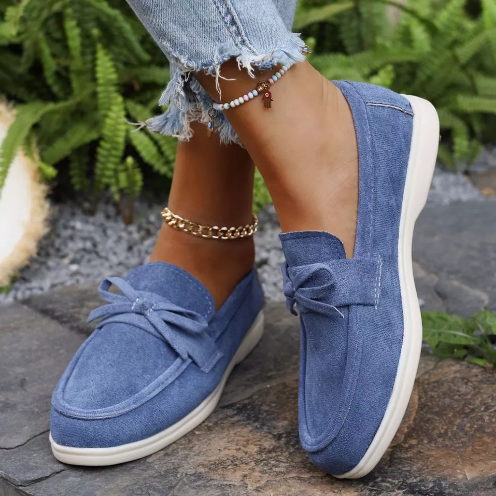 Bow Round Toe Slip-Ons, image 8