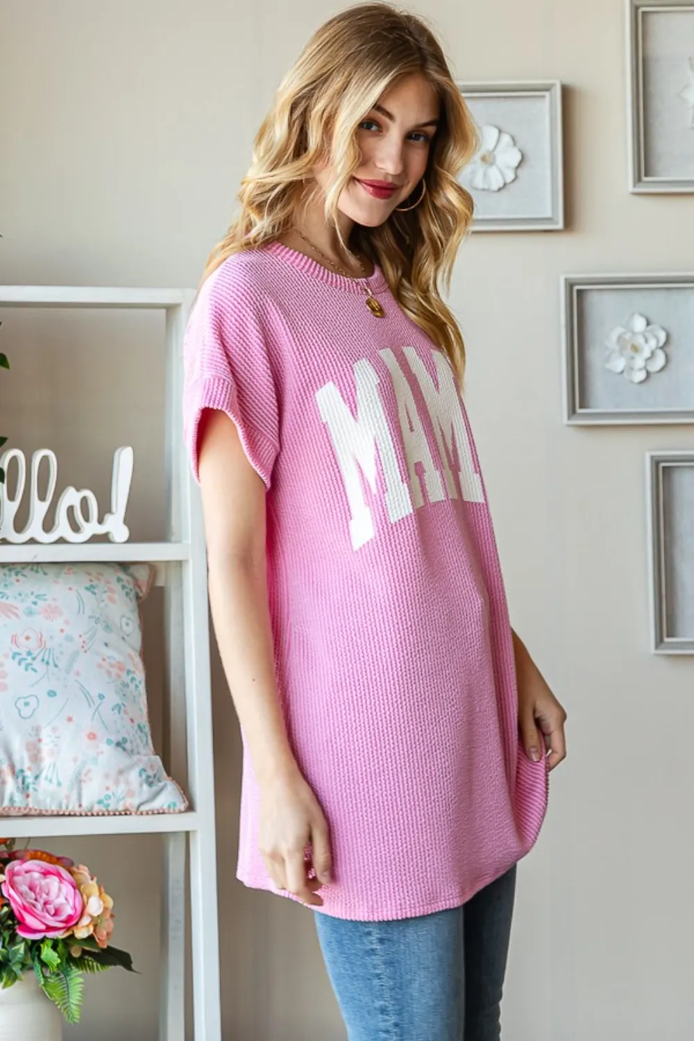 Full Size Letter Graphic Short Sleeve T-Shirt, image 3