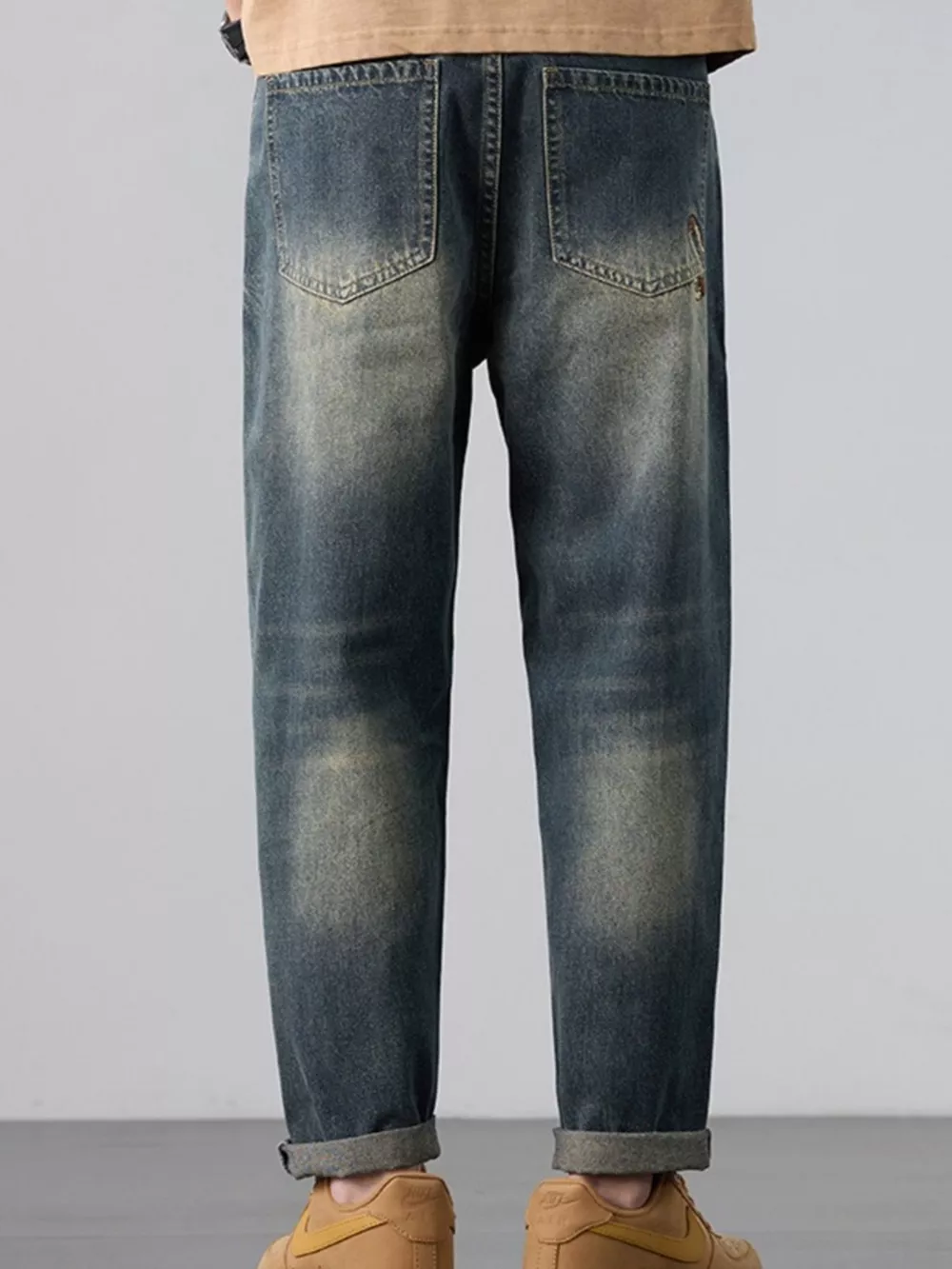 Men's Wash Straight Leg Jeans, image 6