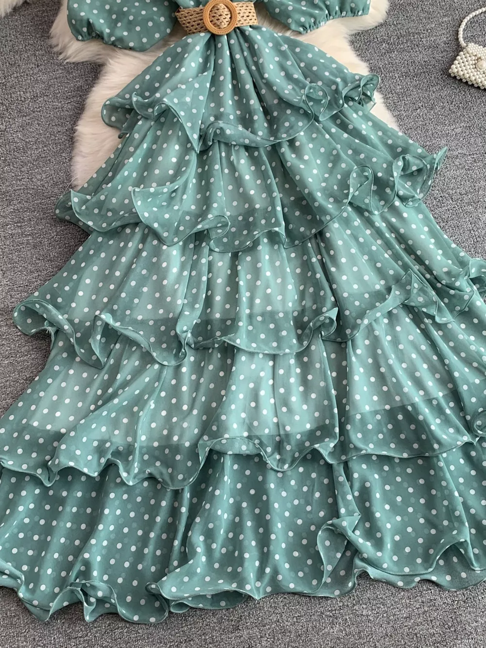 Polka Dot Ruffled Tiered Dress, image 22