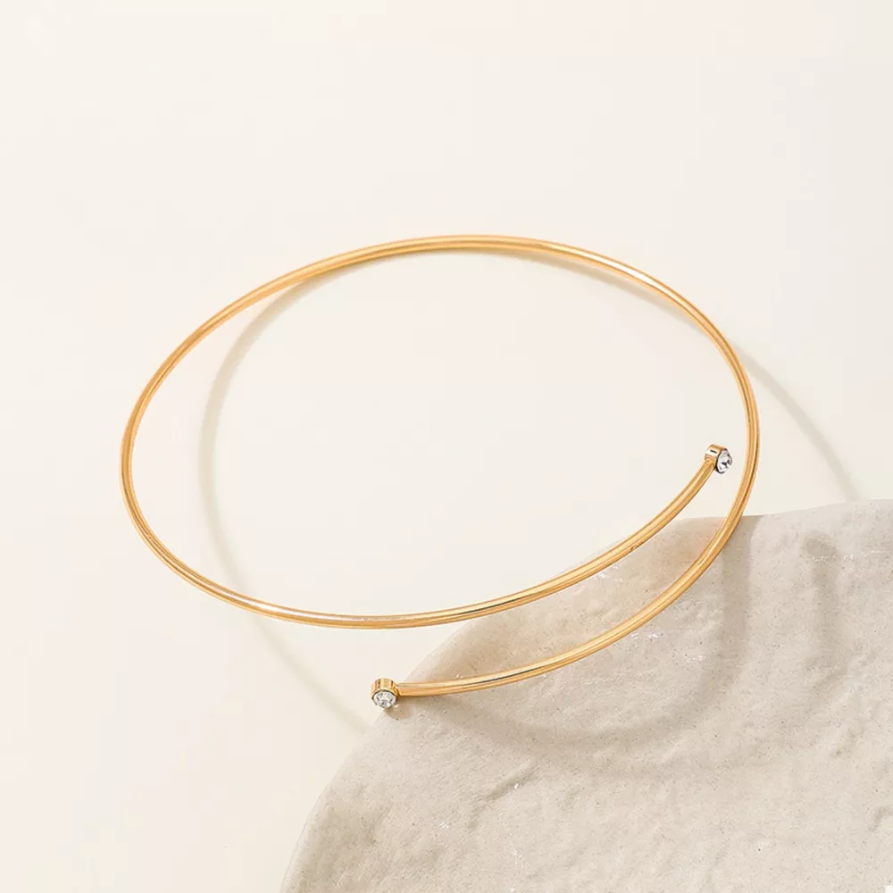 Delicate Gold Wire Upper Arm Bracelet, image 2