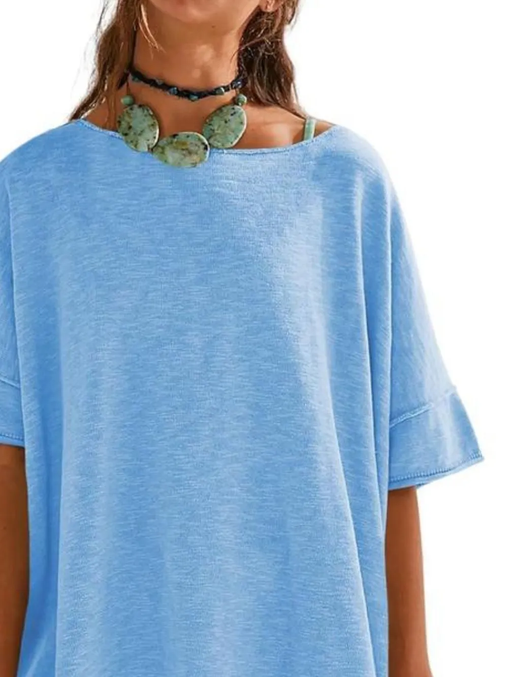 Oversized Round Neck Drop-Shoulder T-Shirt, image 17