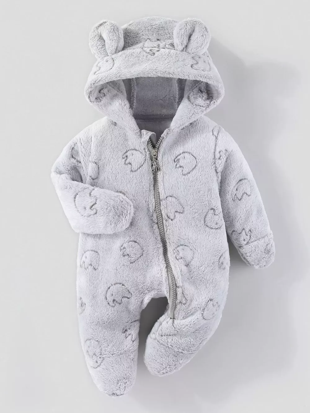 Children's Plush Hooded One-Piece
