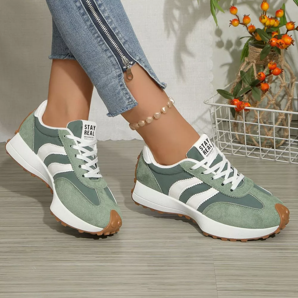 Round Toe Lace Up Sneakers, image 2