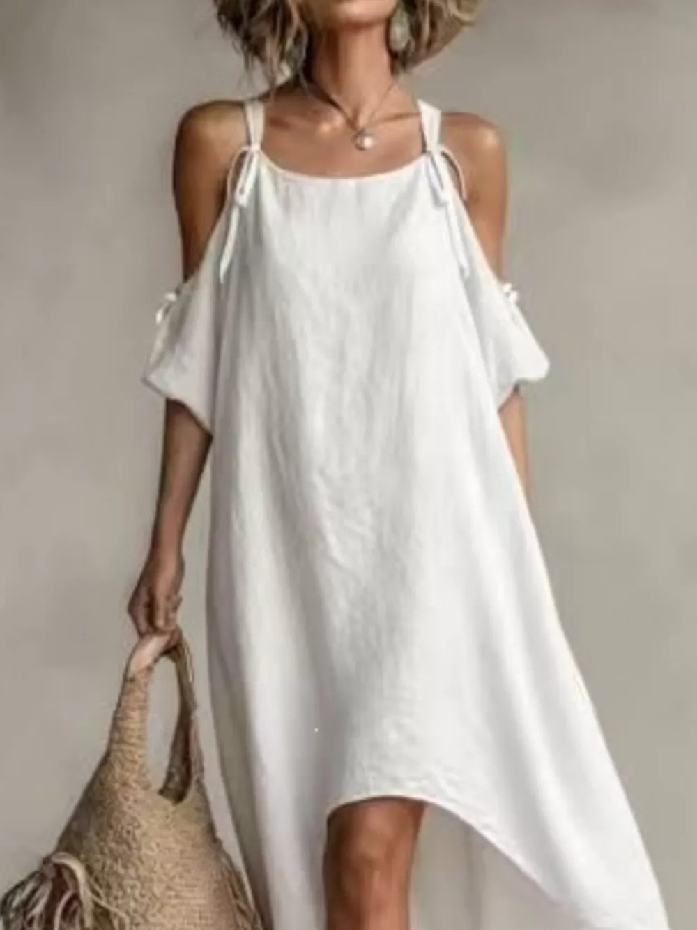 High-Low Cold Shoulder Maxi Dress, image 4