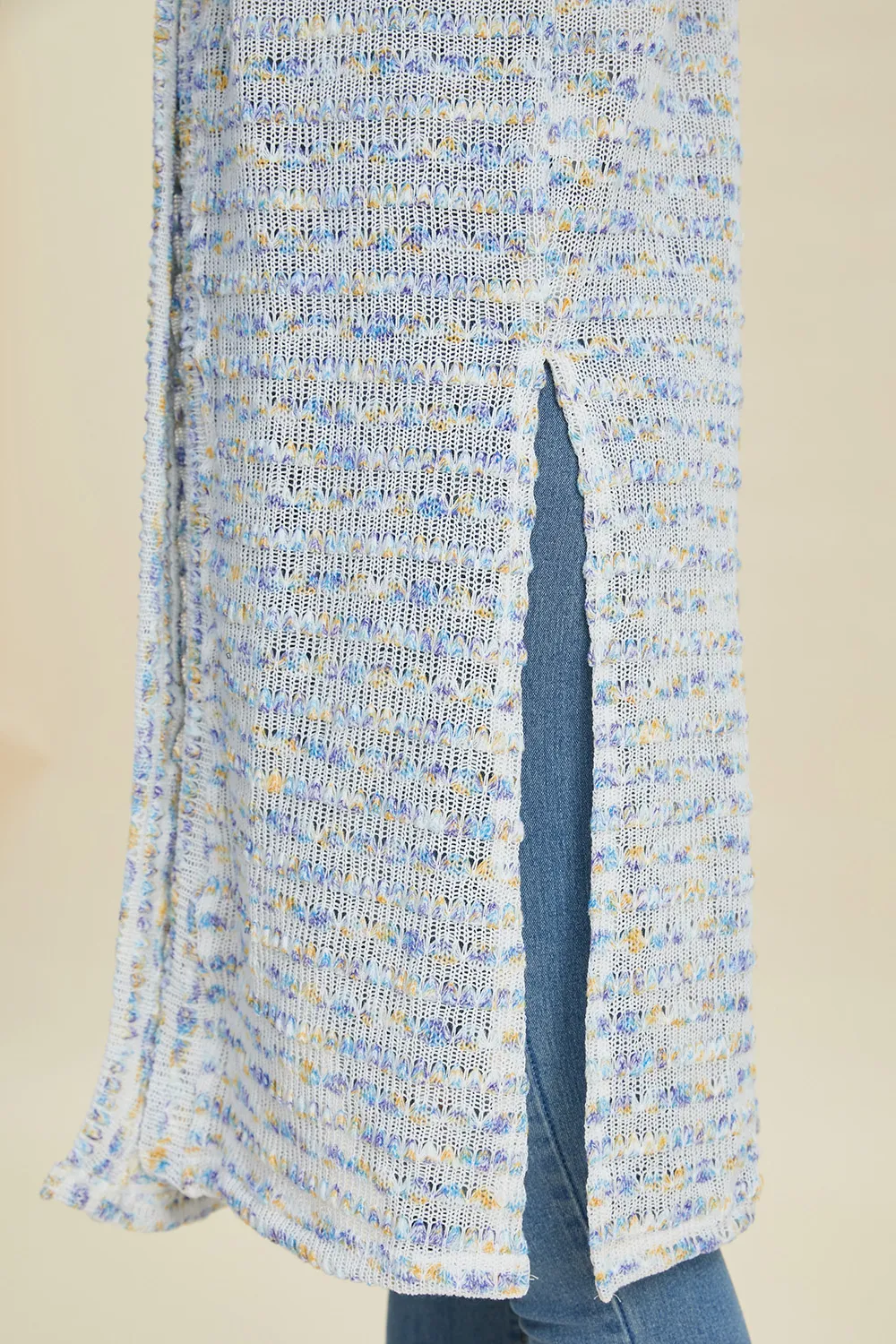 Full Size Open Front Longline Cardigan, image 4