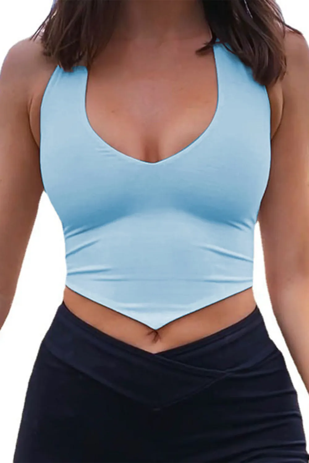 Backless Lace-Up Halter Neck Cami, image 12