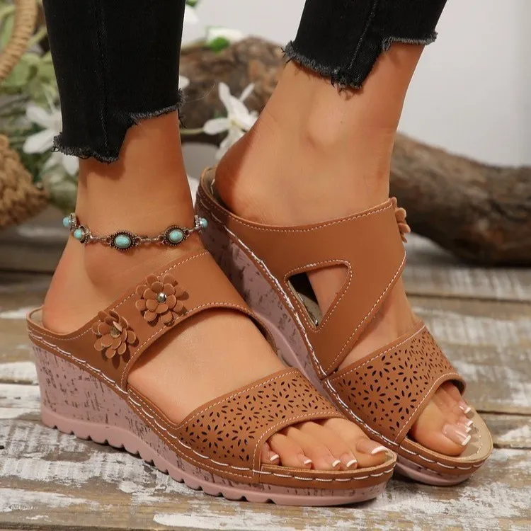 Open Toe Wedge Sandals, image 3
