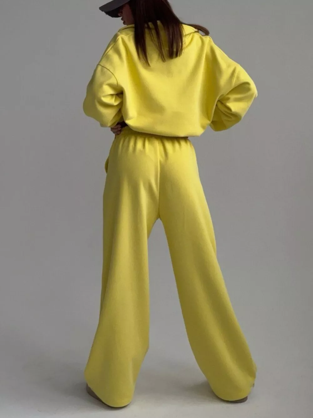 Quarter-Zip Top and Wide-Leg Sweatpants Set, image 21