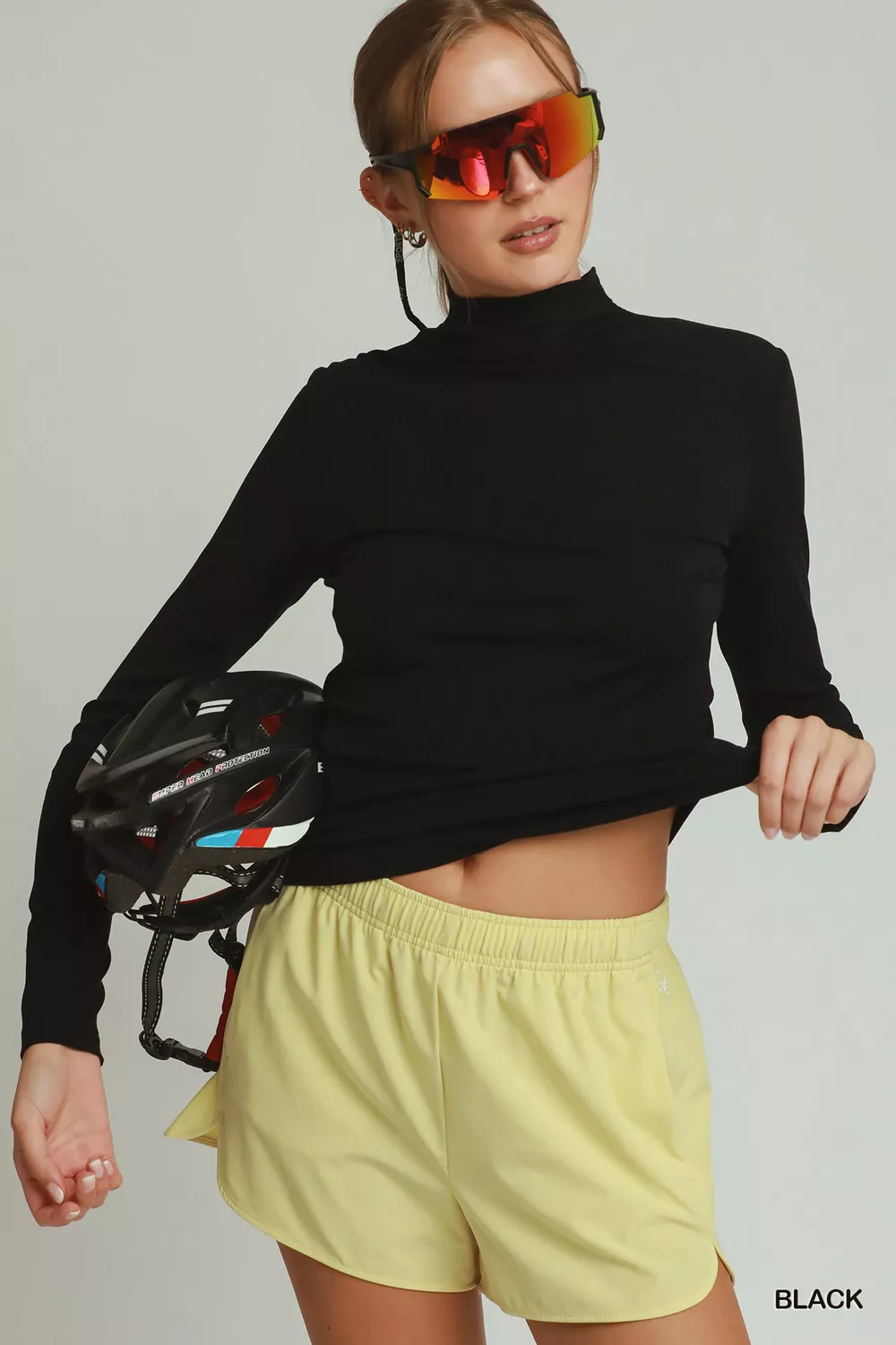 Long Sleeve Mock Neck Top