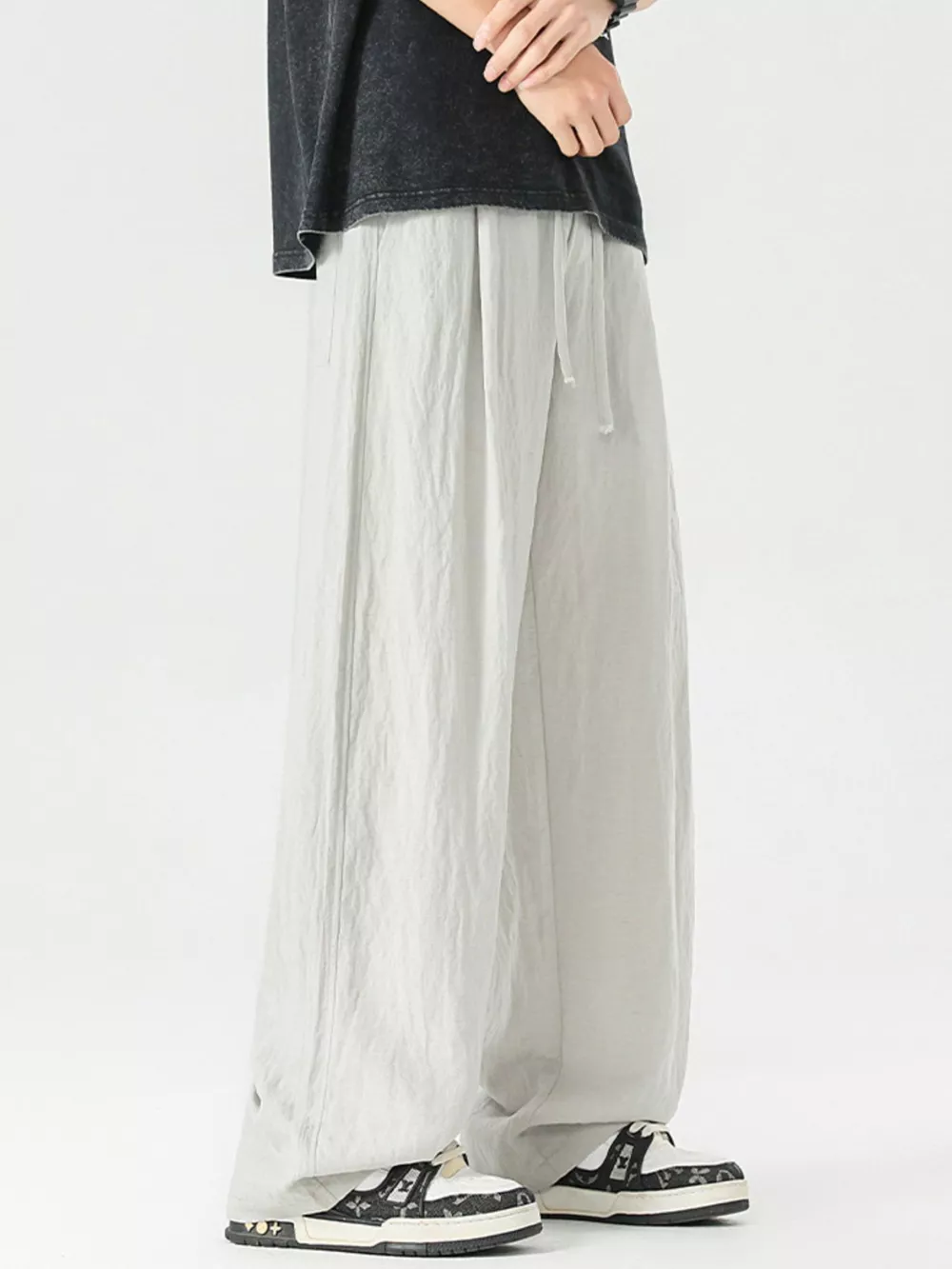 Men's Full Size Lightweight Wide Leg Pants Plus Size, image 8