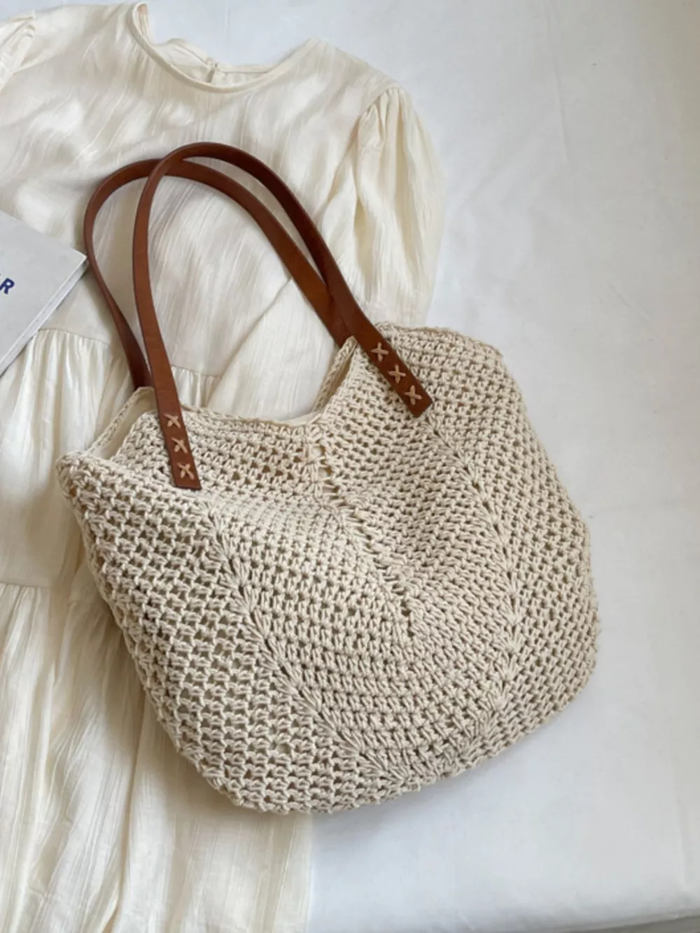 Crochet Knit Shoulder Bag, image 4