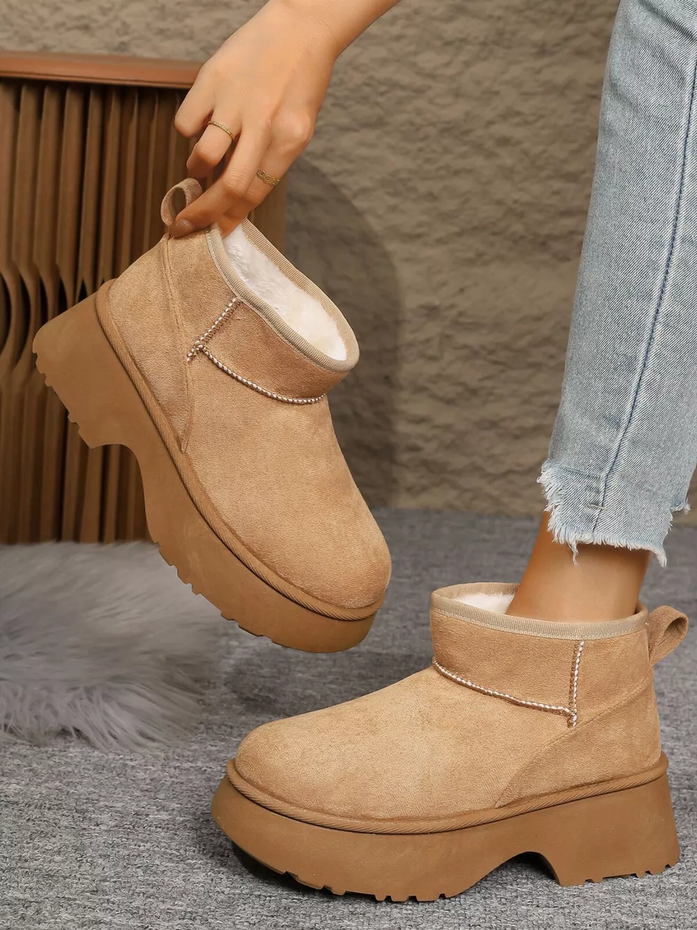 Round Toe Platform Boots, image 2