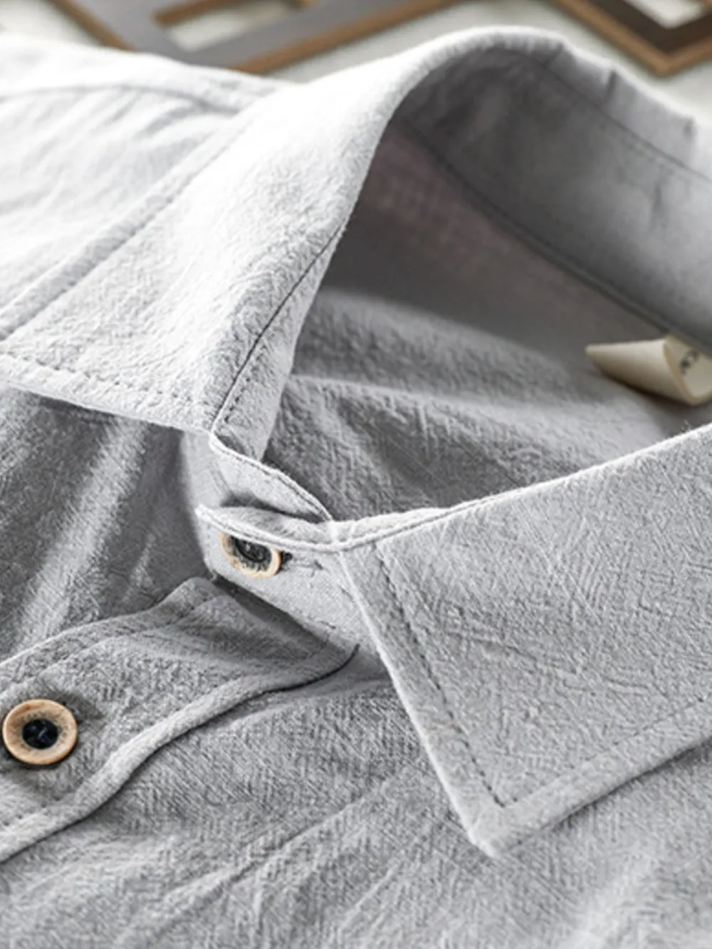 Men's Plus Size Button-Up Long Sleeve Shirt, image 8
