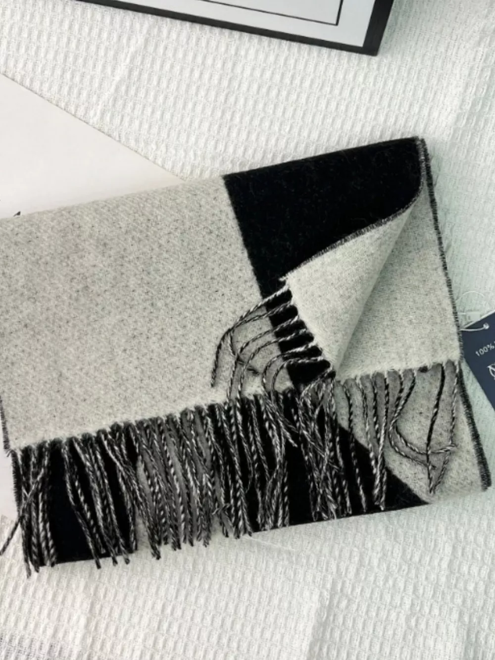 Fringe Color Block Scarf, image 5