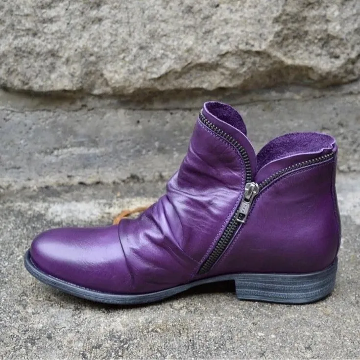 Round Toe Block Heels Boots, image 6