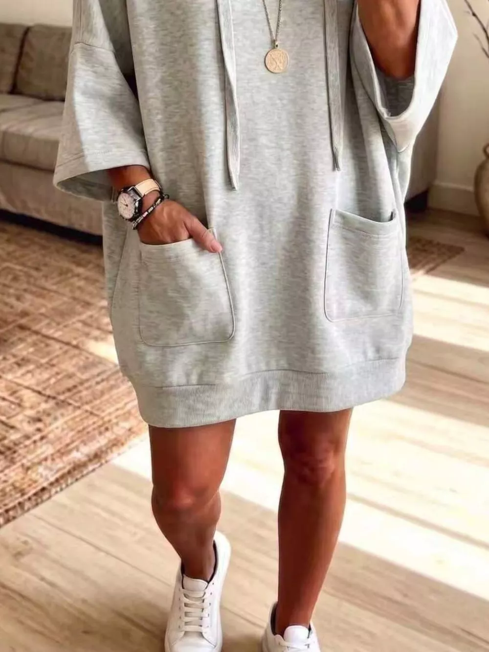 Full Size Drawstring Oversized Front Pockets Oversized Hoodie Plus Size, image 12
