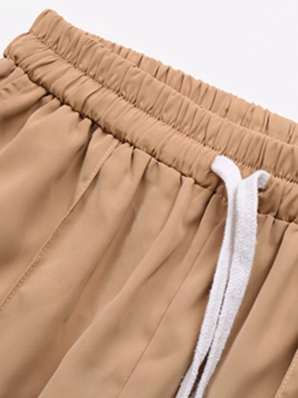 Wide Leg Drawstring Casual Pants, image 2