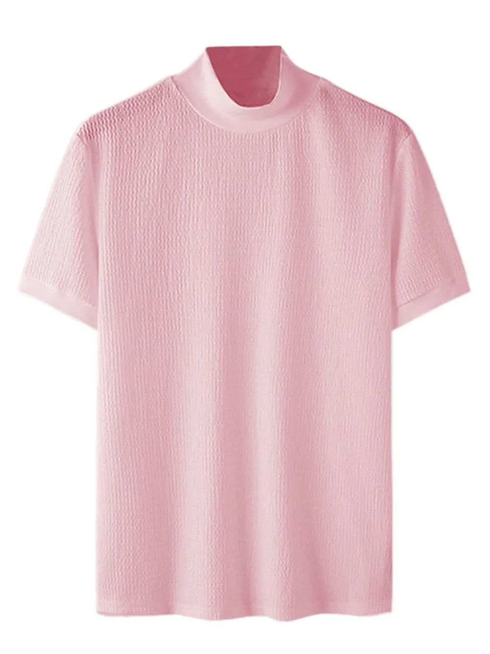 Men's Full Size Mock Neck Short Sleeve T-Shirt Plus Size, image 4