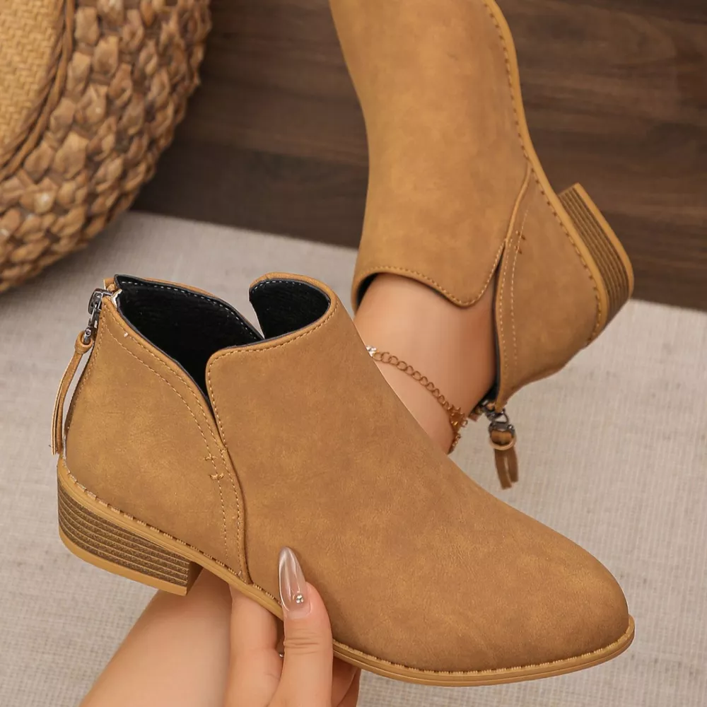 Point Toe Block Heels Boots, image 5