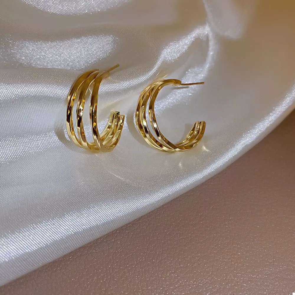 18K Gold-Plated Hoop Earrings, image 4