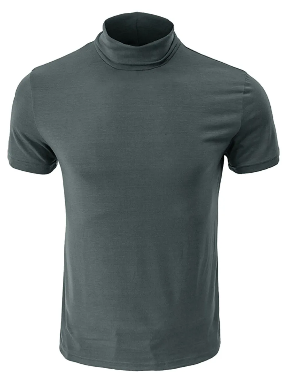 Men's Full Size Mock Neck Short Sleeve T-Shirt Plus Size, image 7