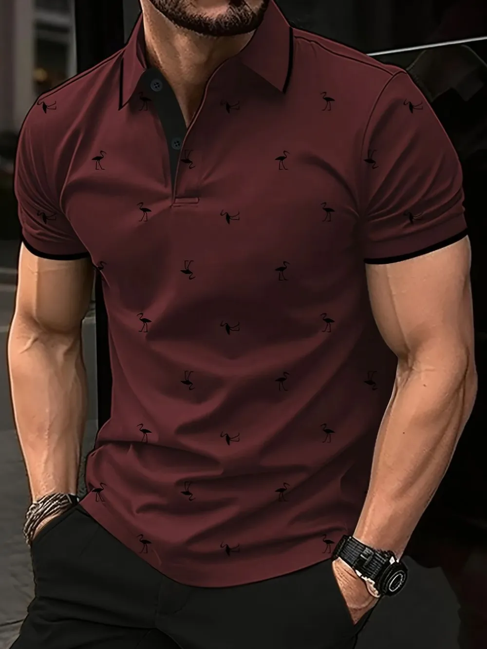 Men's Full Size Collared Neck Short Sleeve Polo Plus Size, image 8