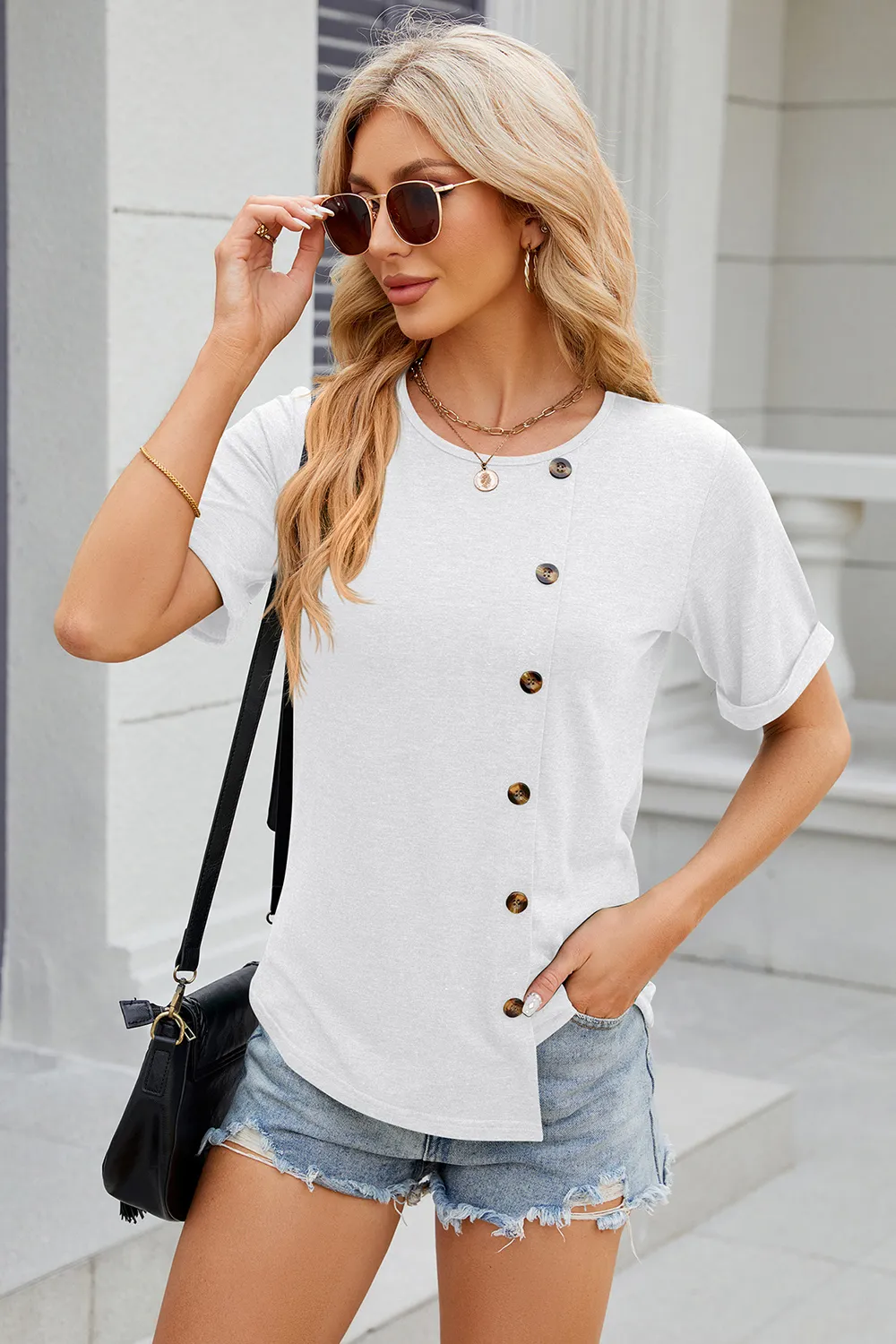 Round Neck Short Sleeve T-Shirt, image 6