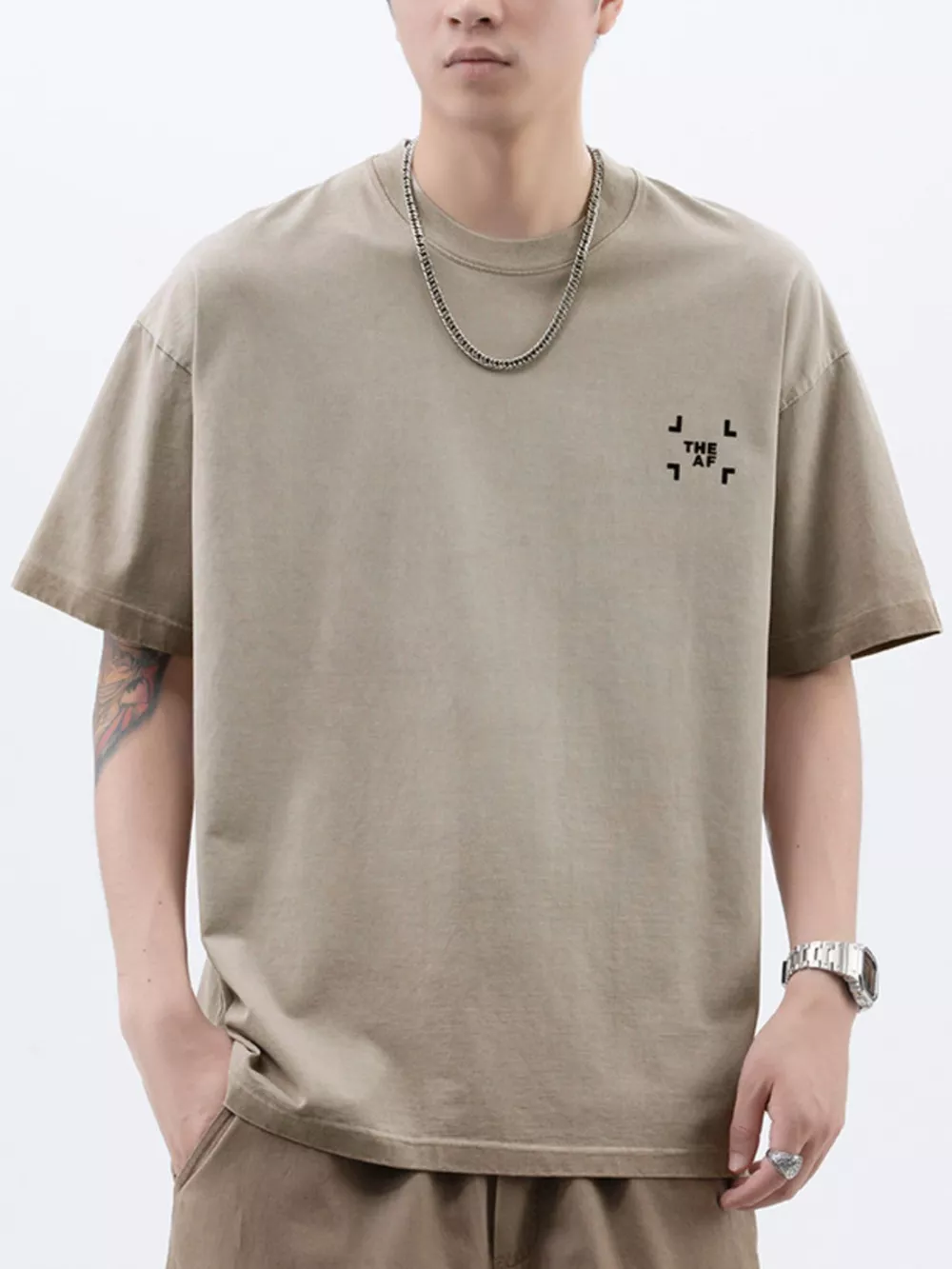 Men's Plus Size Round Neck Short Sleeve T-Shirt, image 7