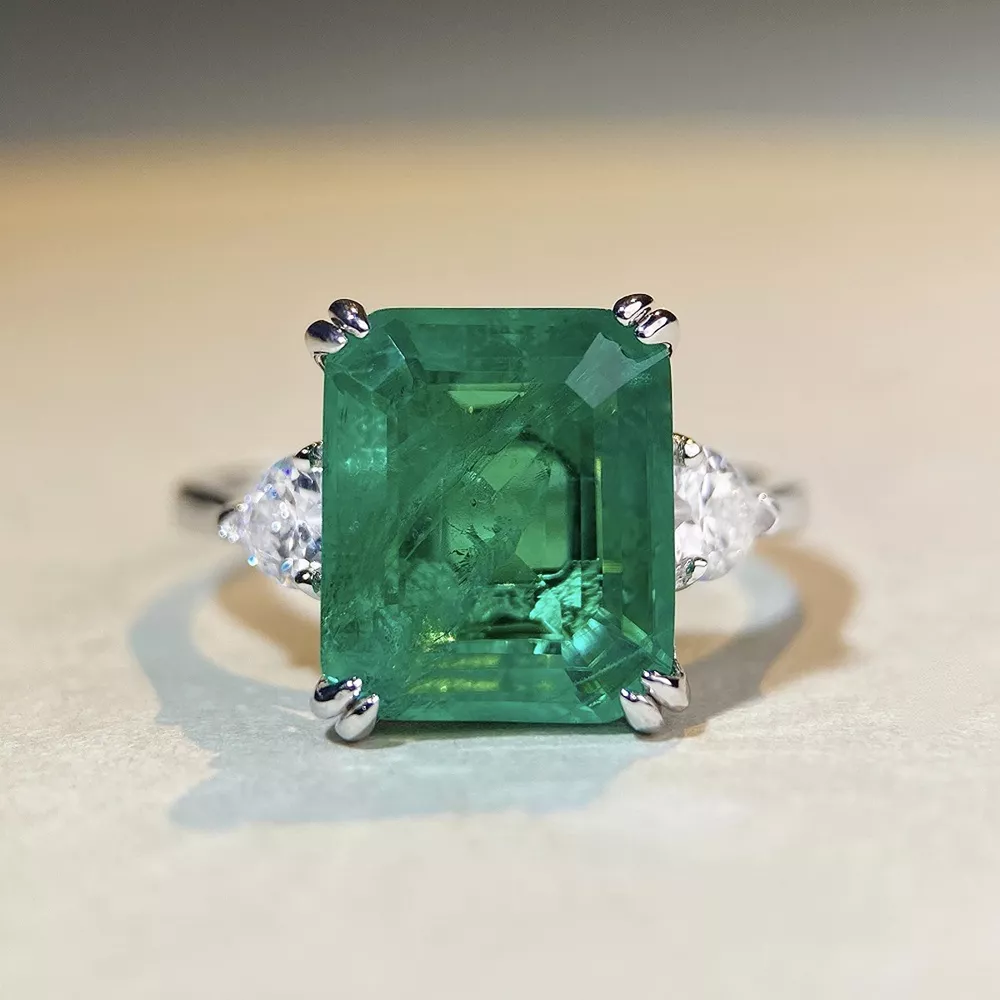 925 Sterling Silver Zircon Geometric Ring, image 6