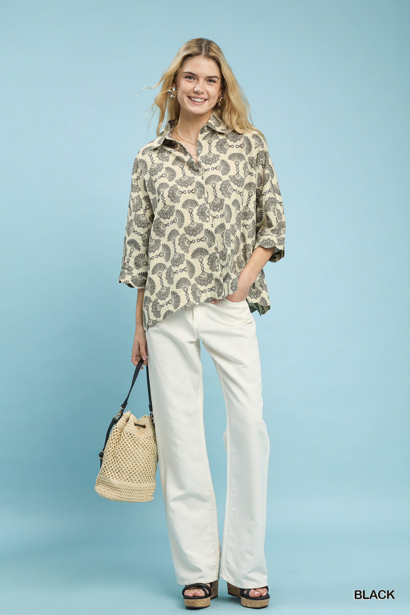 Printed Button Down Shirt, image 4