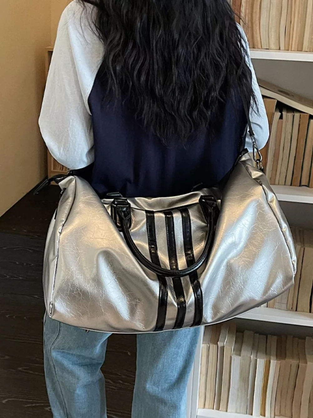 Duffle Bag with Three Stripes, image 7
