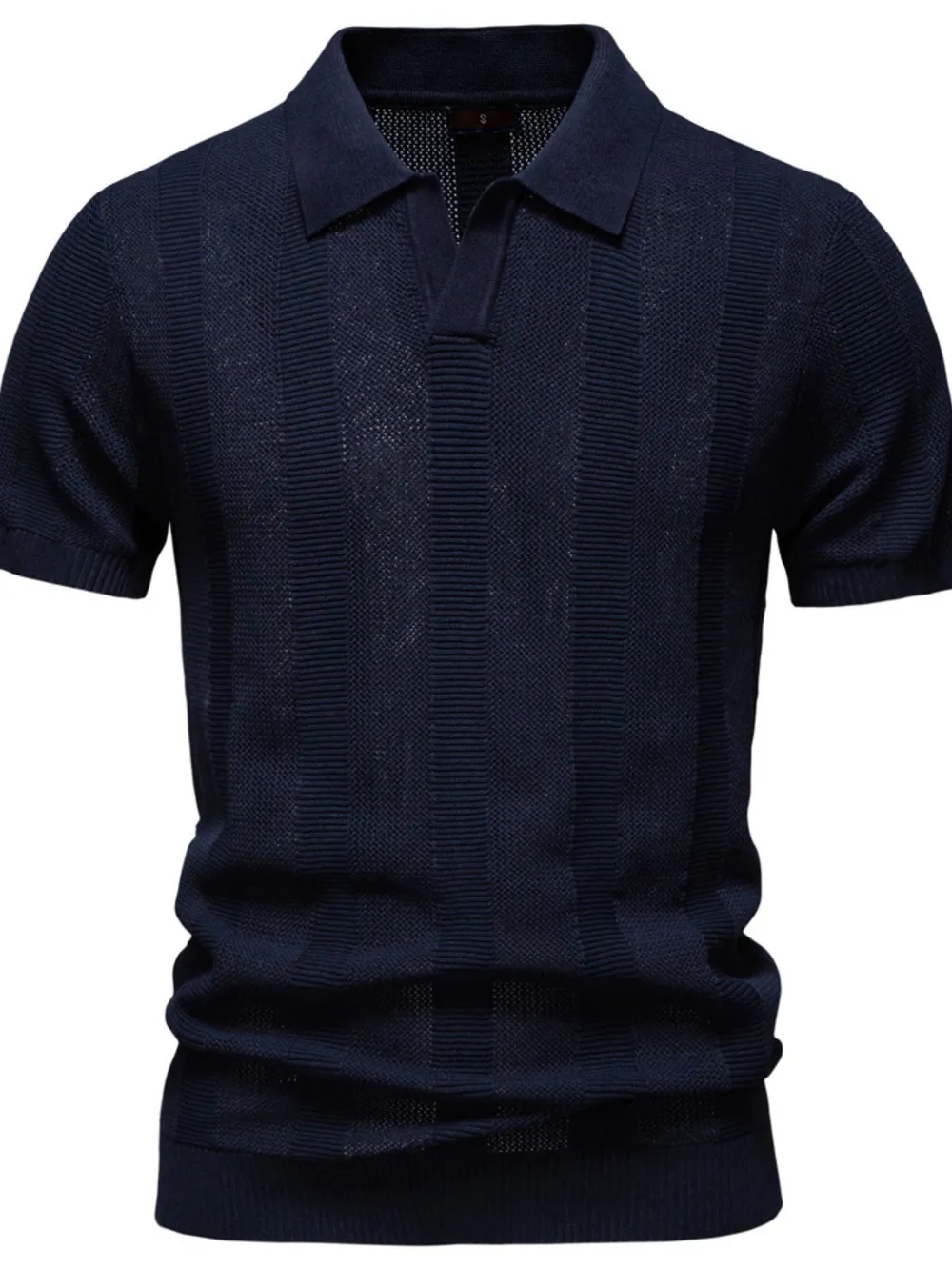Men's Classic Short Sleeve Knit Polo Shirt, image 3