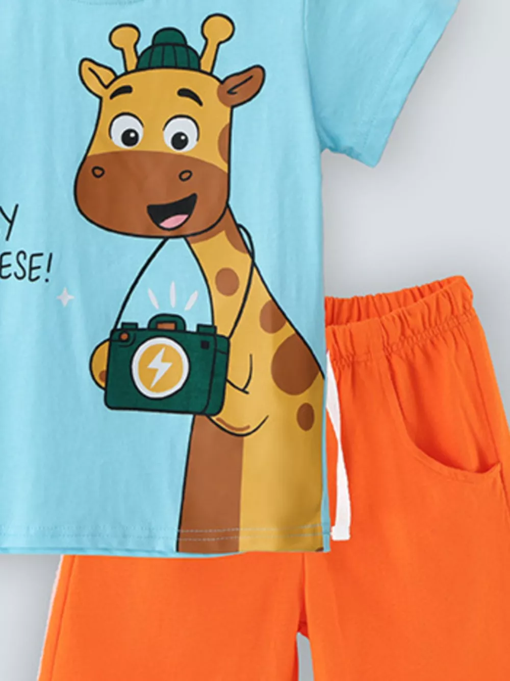 Children's Giraffe T-shirt and Shorts Set, image 5