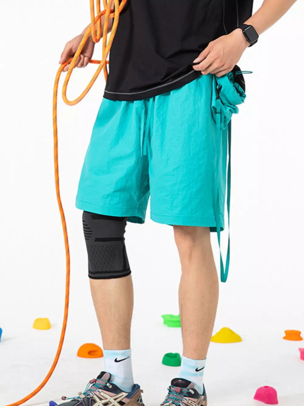 Men's Drawstring Pocketed Active Shorts, image 5