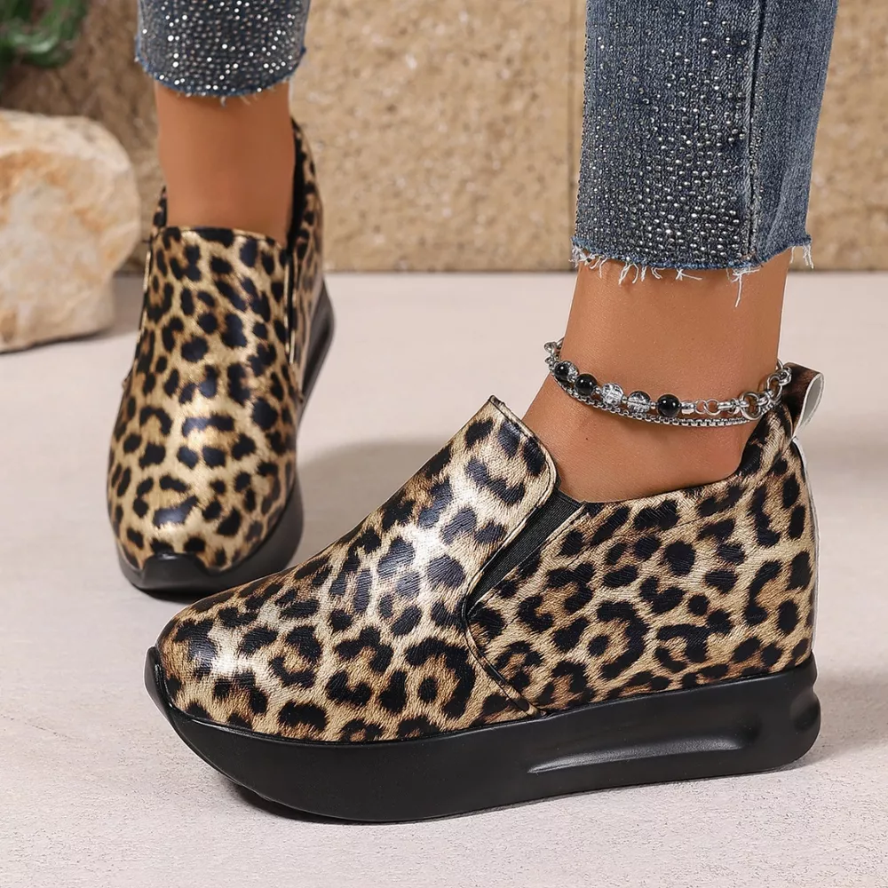 Leopard Platform Slip-Ons, image 2