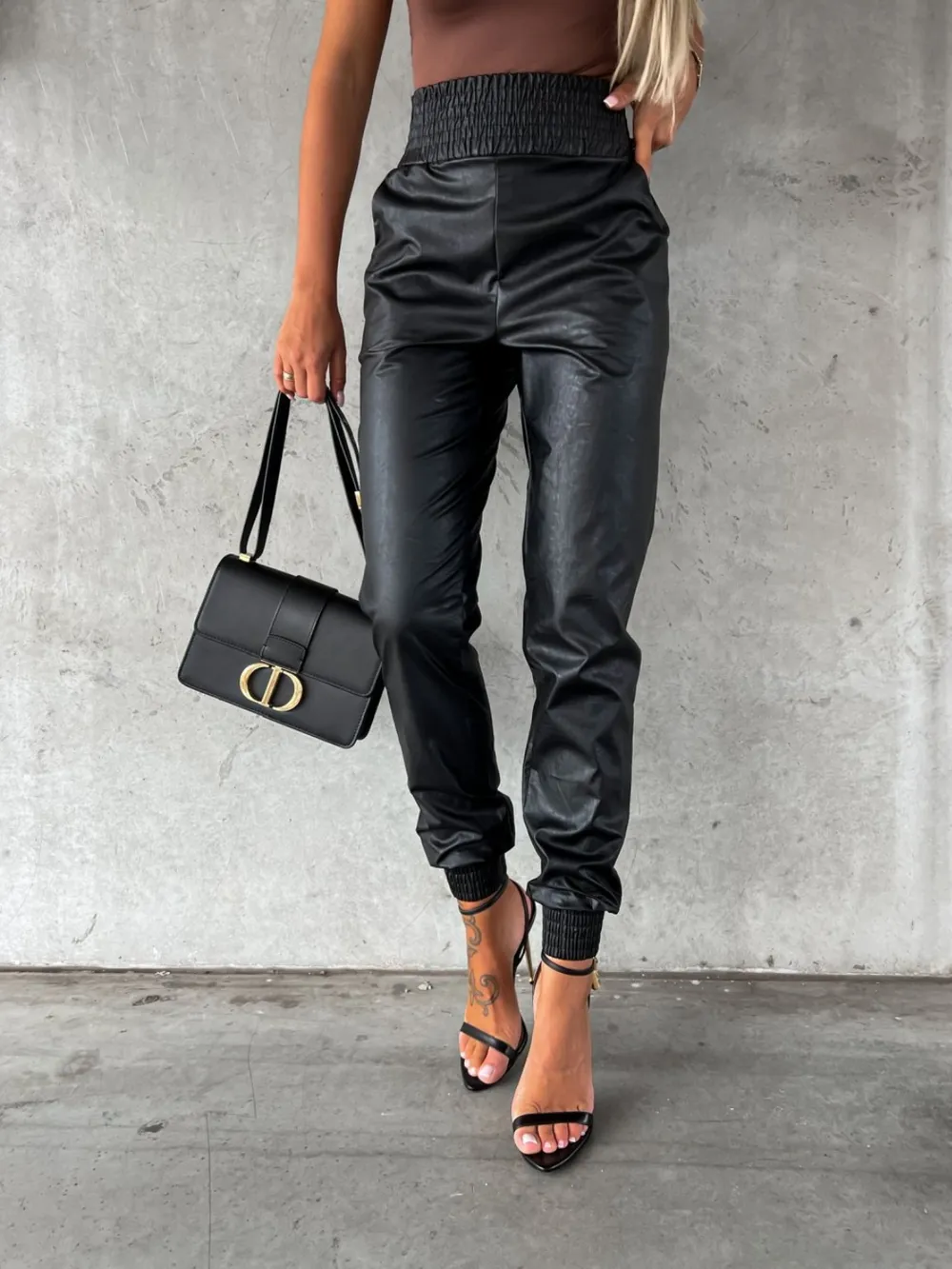 Smocked High Waist Pants with Pockets, image 8