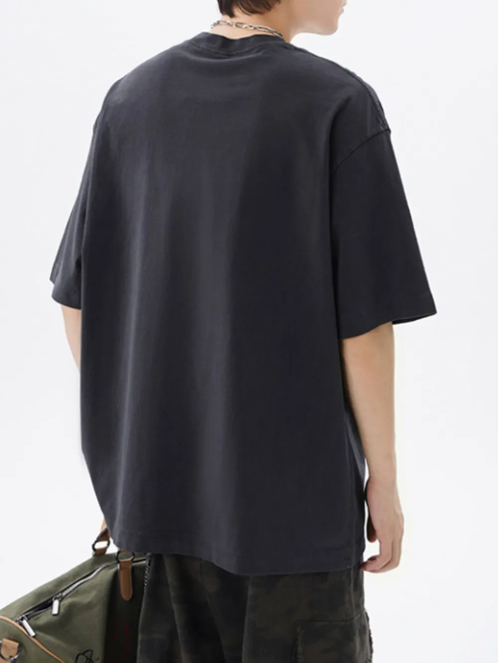 Men's Plus Size Round Neck Short Sleeve T-Shirt, image 5