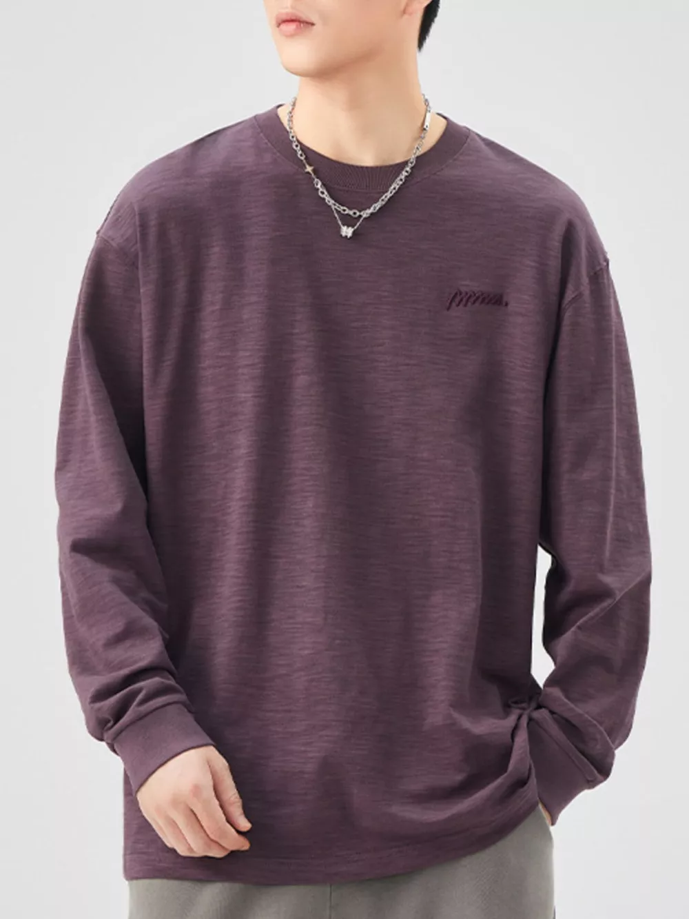 Men's Plus Size Casual Long Sleeve T-Shirt, image 2