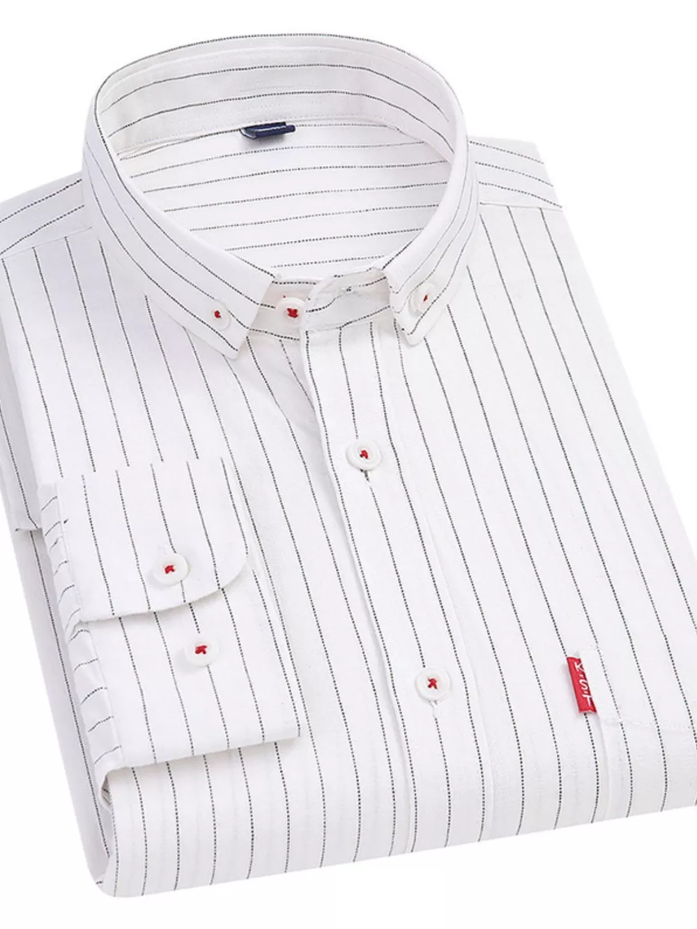 Men's Full Size Striped Long Sleeve Casual Shirt Plus Size, image 6