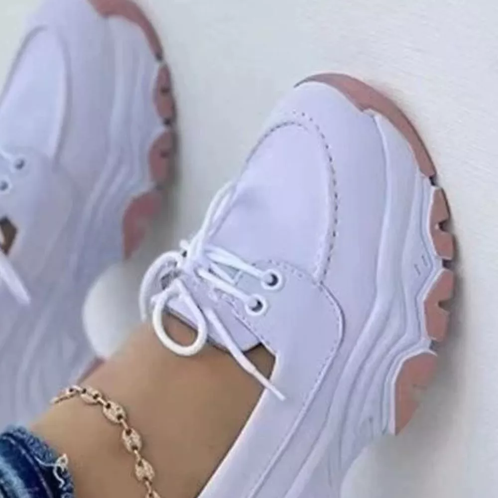 Lace Up Round Toe Sneakers, image 6
