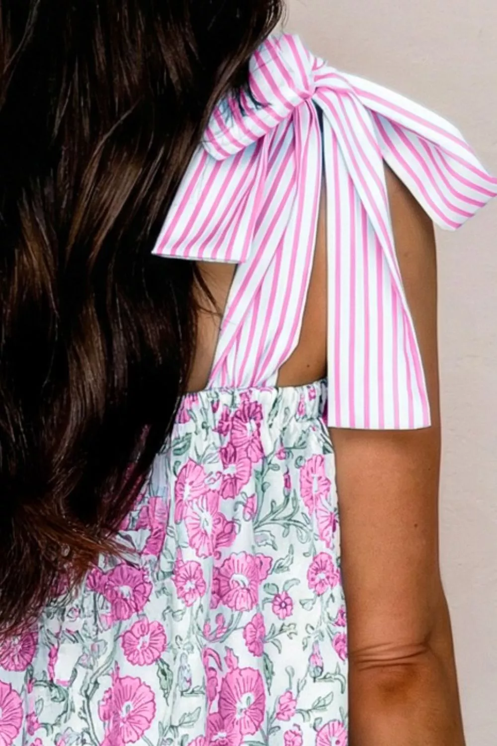 Floral Print Tie-Shoulder Mini Dress, image 3