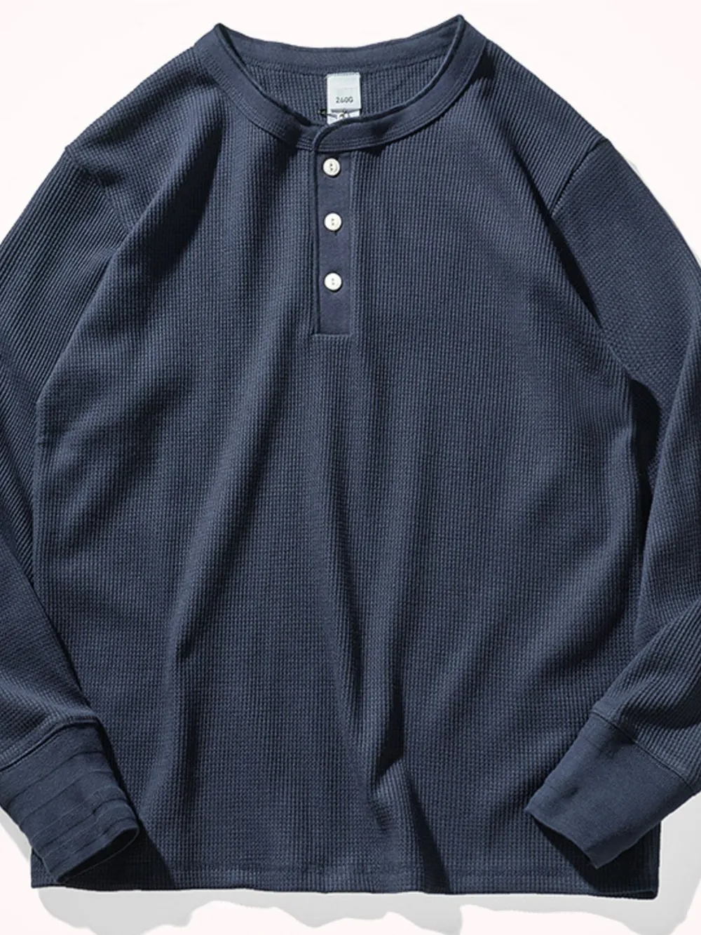Men's Plus Size Button Detail Long Sleeve T-Shirt, image 4