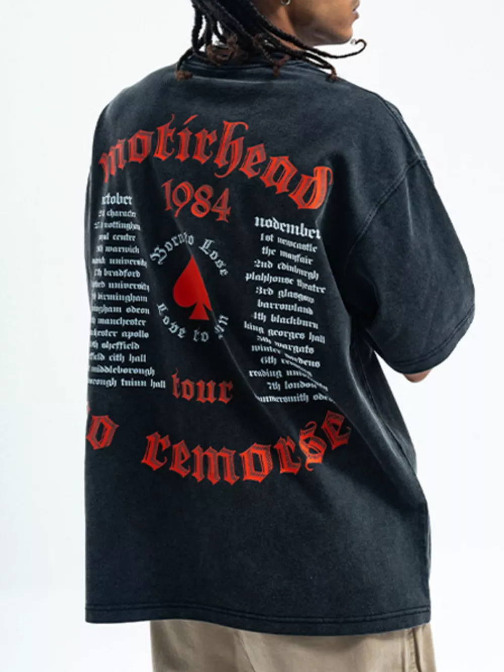 Men's Vintage Letter Graphic Washed T-Shirt, image 2