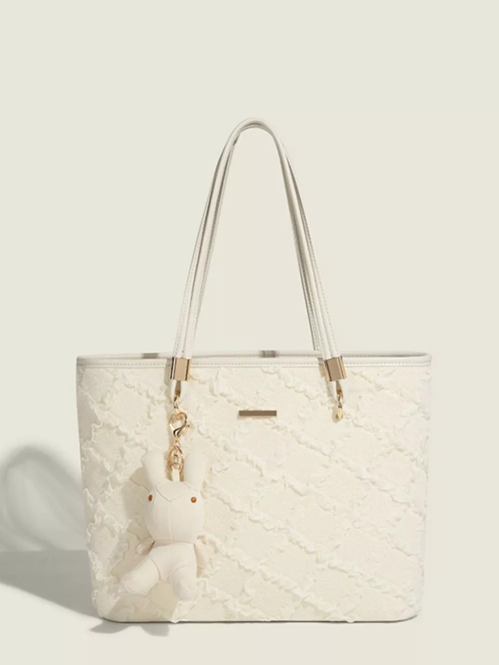 Textured Tote Shoulder Bag
