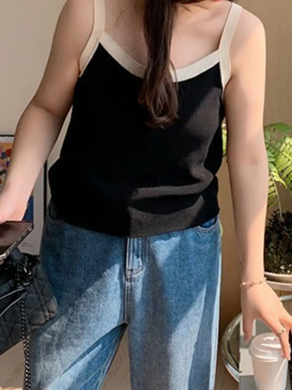 Contrast Trim Cami Top, image 4